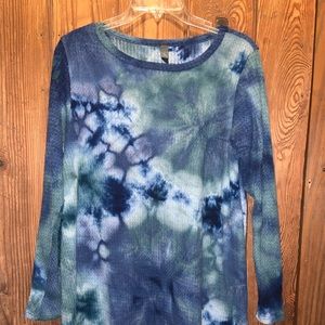 Tie-Dye Waffle Knit dress
